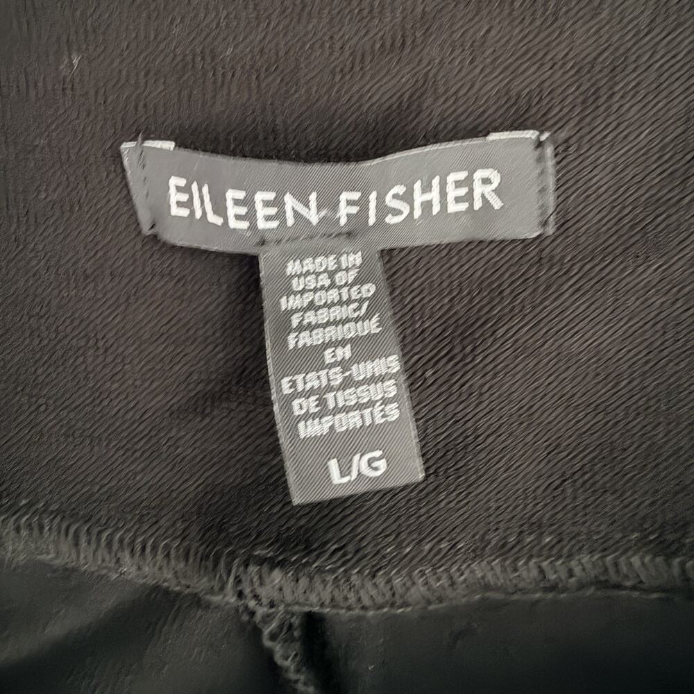 Eileen Fisher Womens Black Washable Stretch Crepe PullOn Pants Sz L Capsule $168 - Picture 3 of 5
